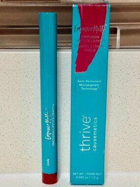 Thrive Causemetics EmpowerMatte Precision Lipstick Crayon Linda Cherry Red